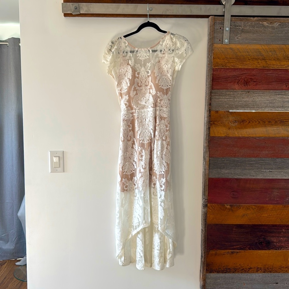 Open back midi high low dress wedding cut
out - Needle and Thread
